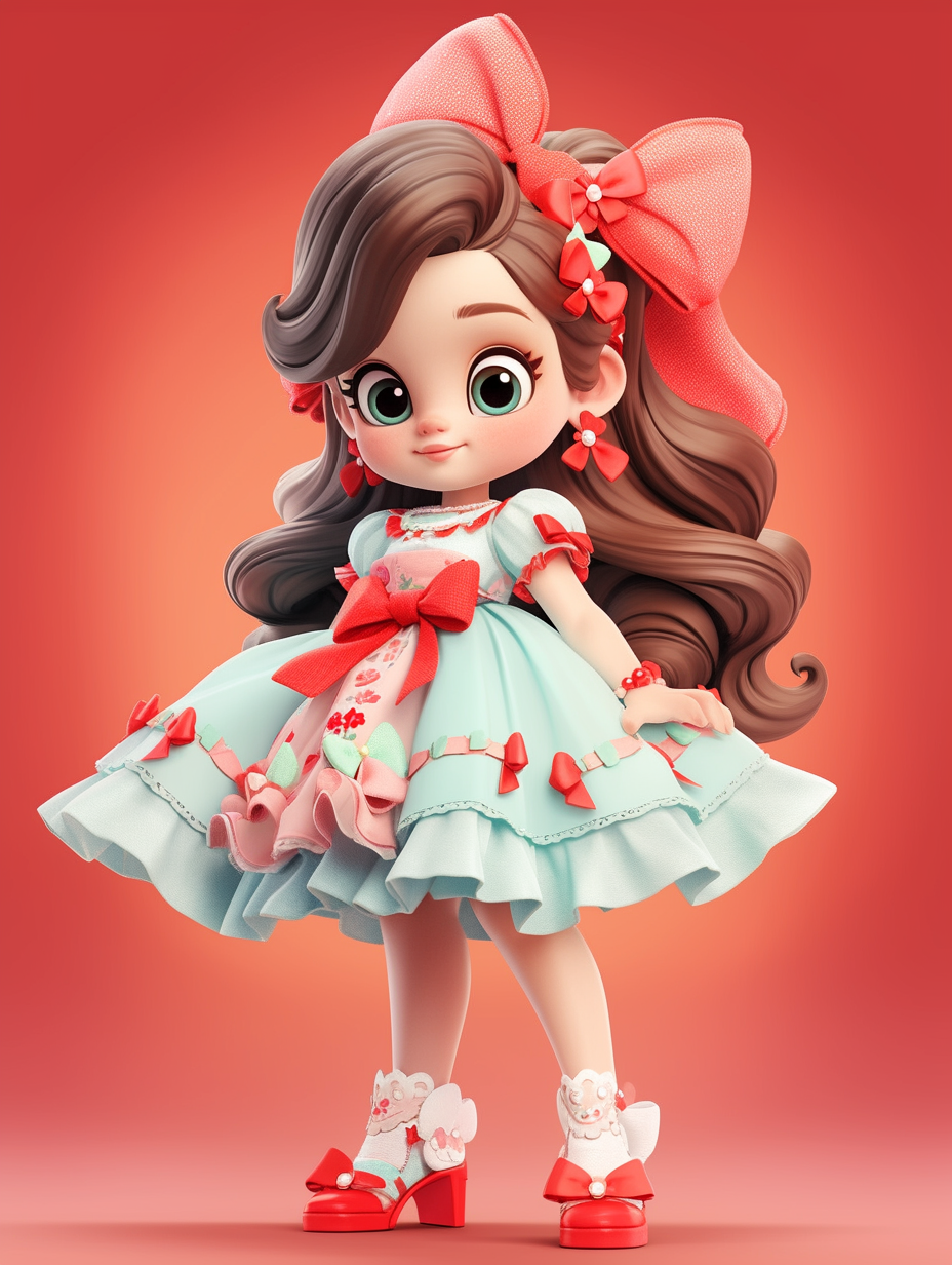 3d迪士尼风格小女孩图片免费下载