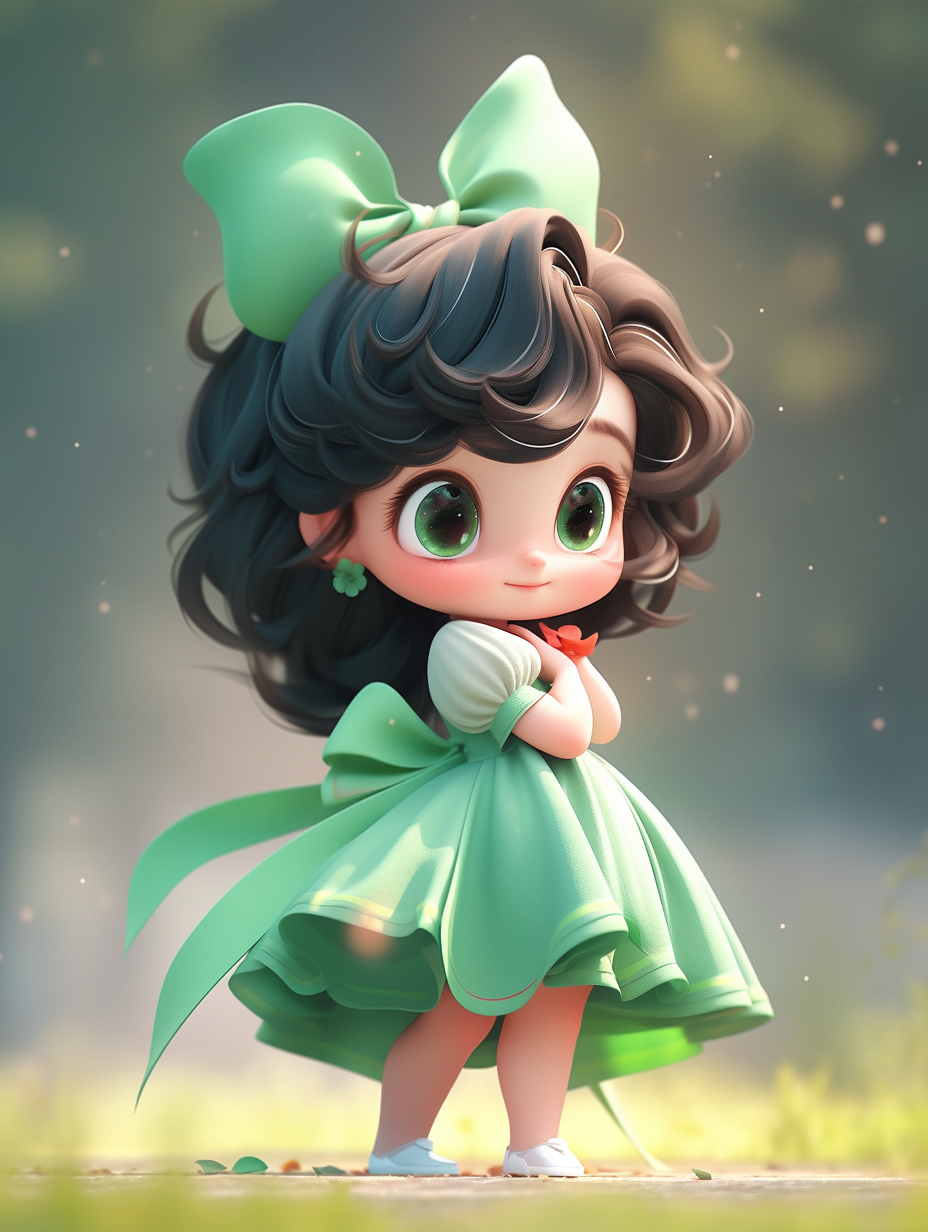 AI绘画古迪士尼风格小女孩图片