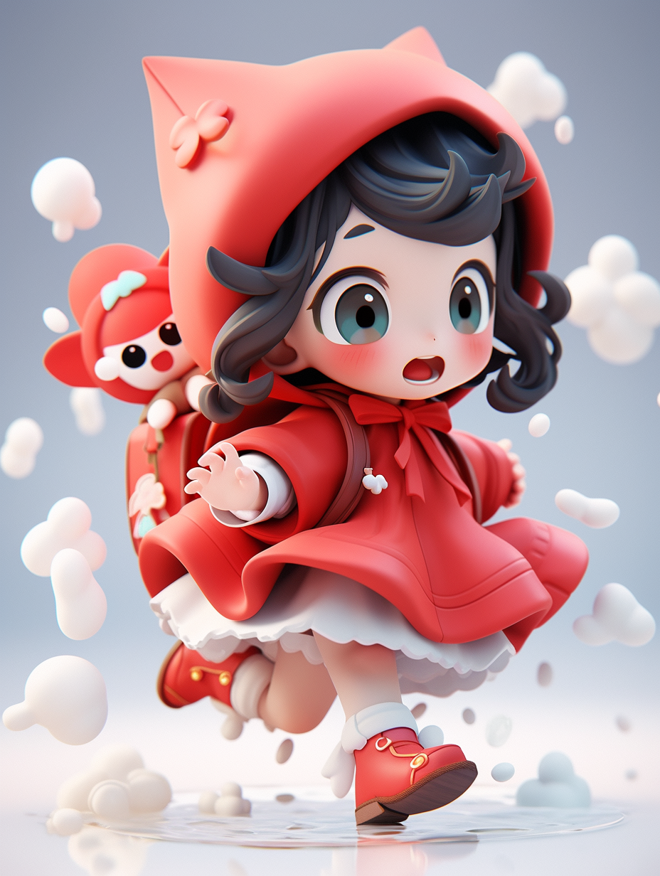 AI绘画古迪士尼风格小女孩图片