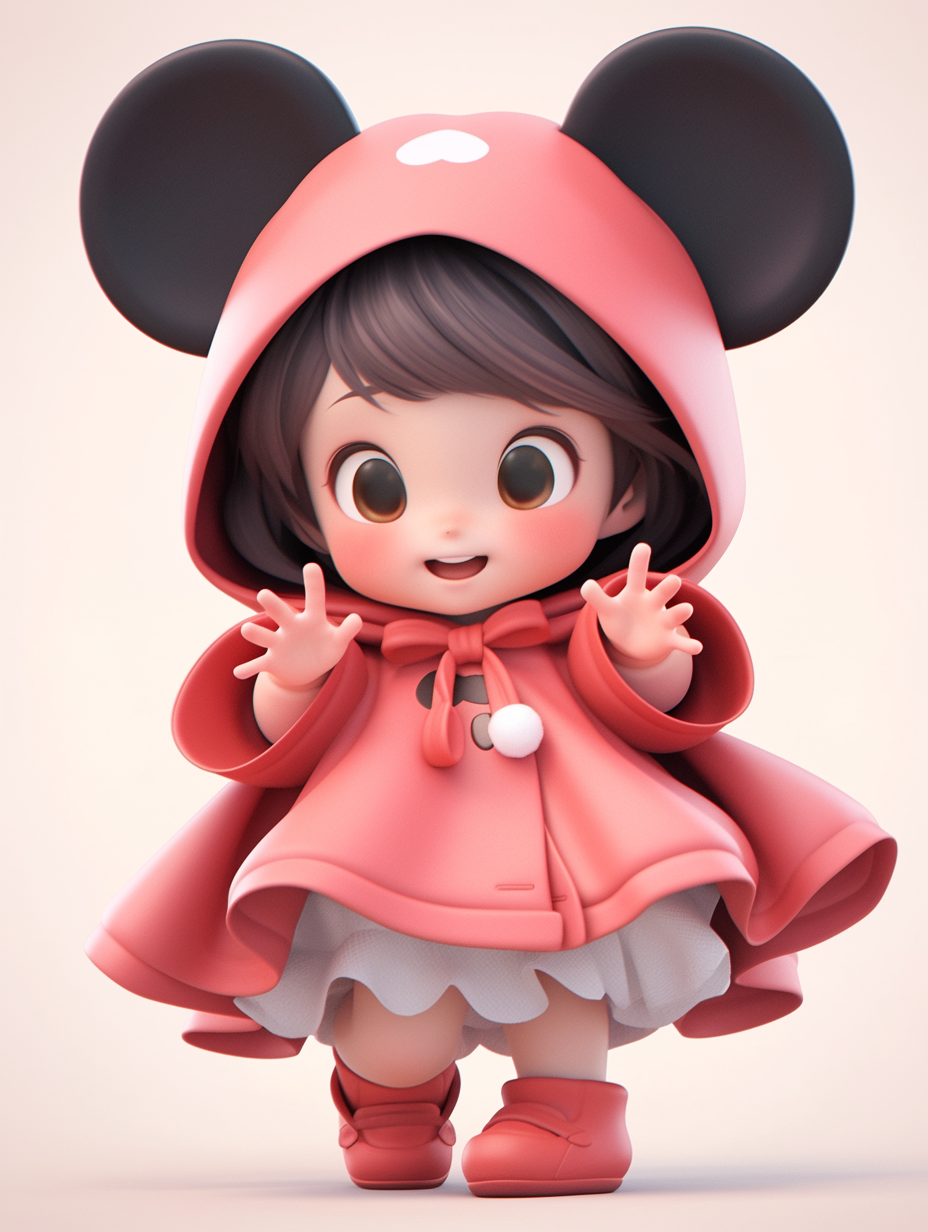 AI绘画古迪士尼风格小女孩图片