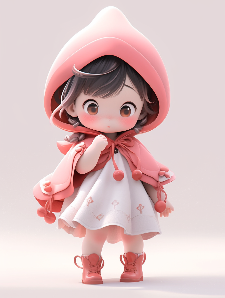 3D可爱迪士尼风格小女孩图片免费下载