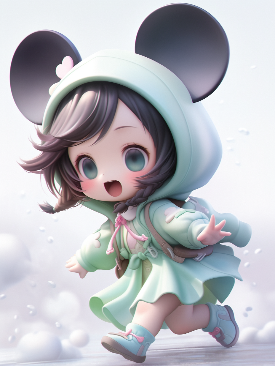 3d迪士尼风格小女孩图片免费下载