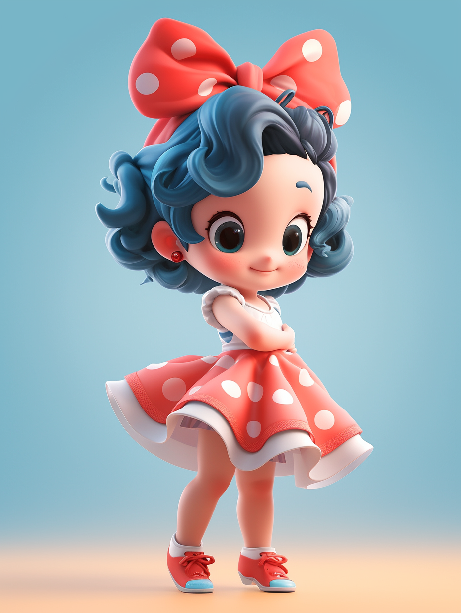 AI绘画古迪士尼风格小女孩图片