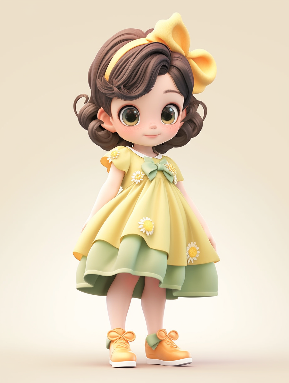 AI绘画古迪士尼风格小女孩图片