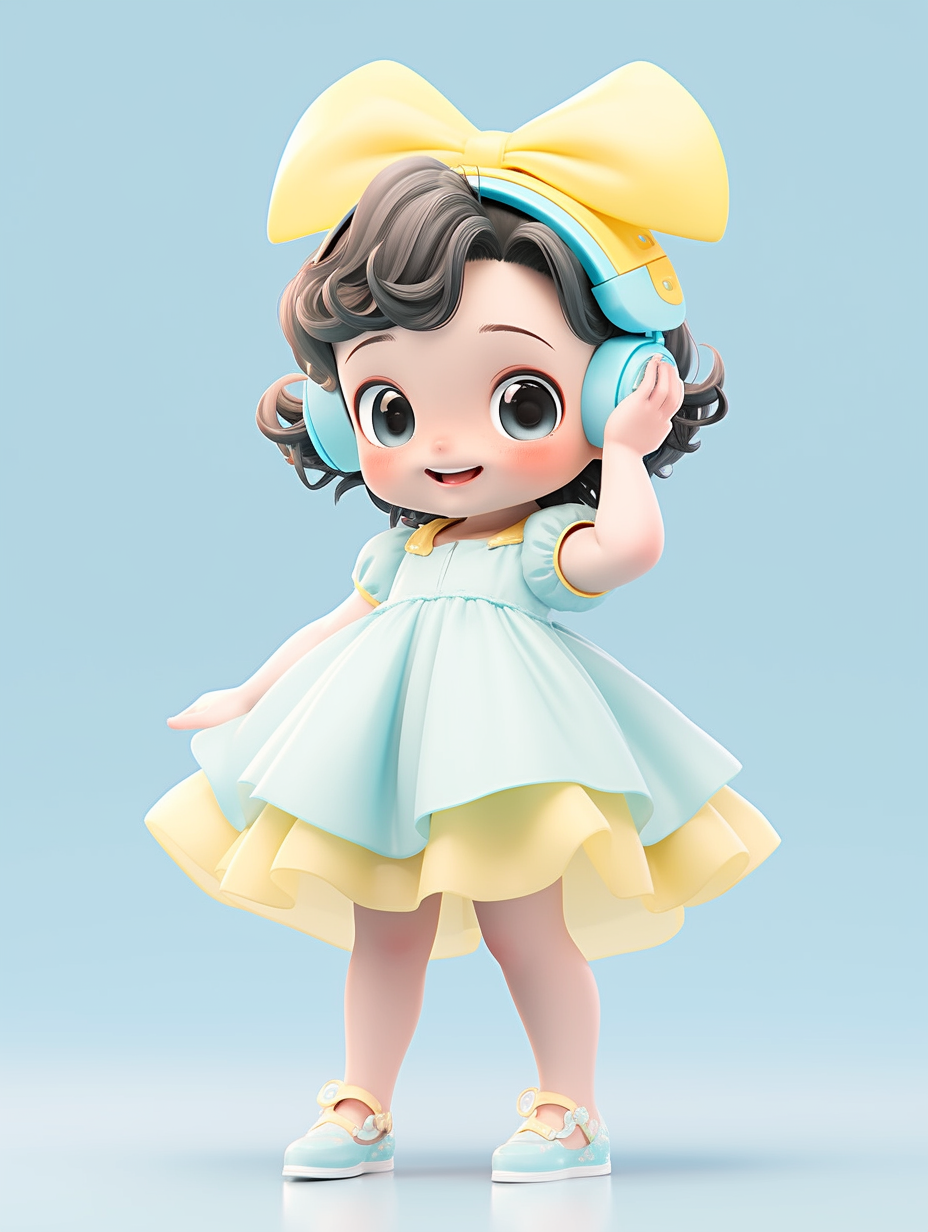 3d迪士尼风格小女孩图片免费下载