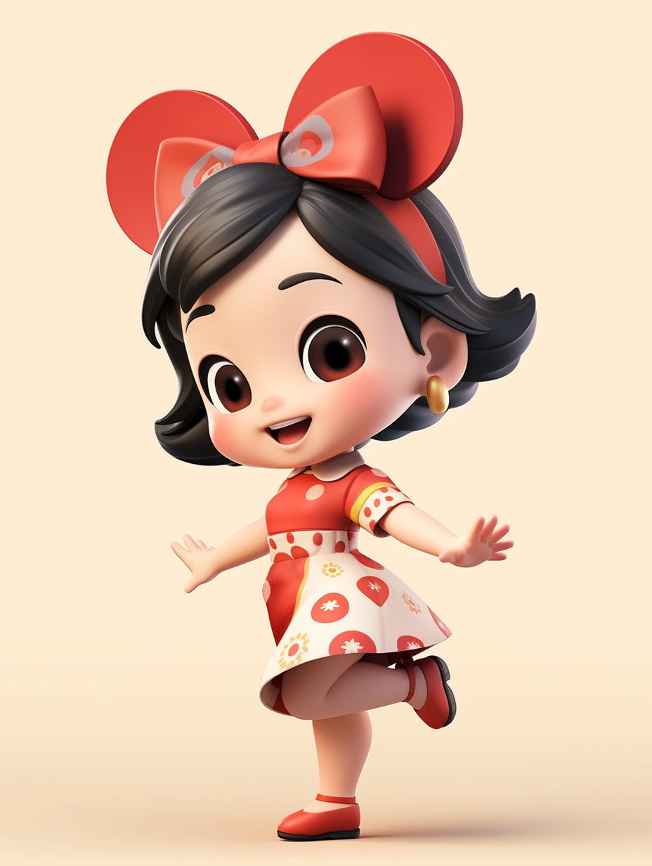 AI绘画古迪士尼风格小女孩图片