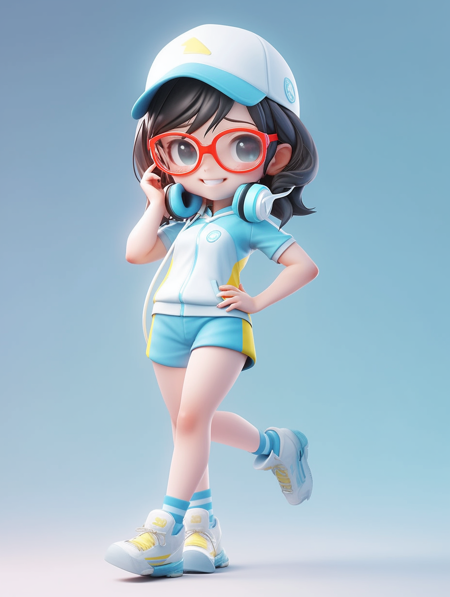 3D可爱迪士尼风格小女孩图片免费下载