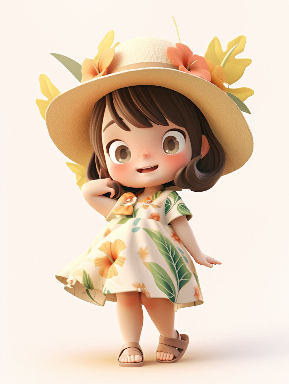 3d迪士尼风格小女孩图片免费下载