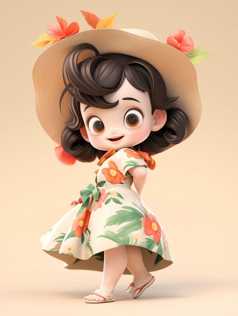 迪士尼风格小女孩手机壁纸图片下载