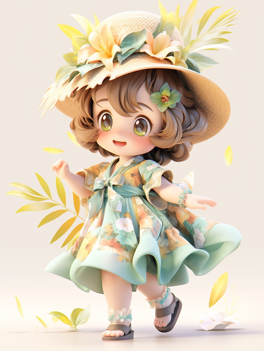 AI生成迪士尼风格小女孩图片免费下载