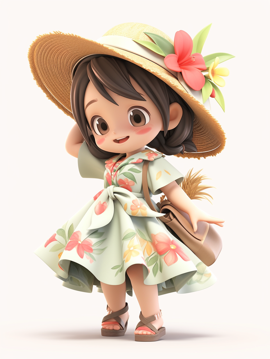 AI绘画古迪士尼风格小女孩图片