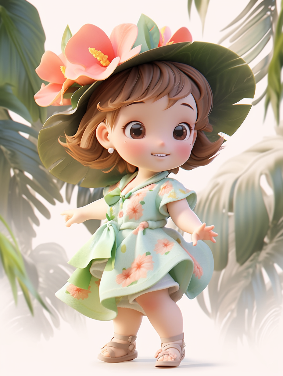 3d迪士尼风格小女孩图片免费下载