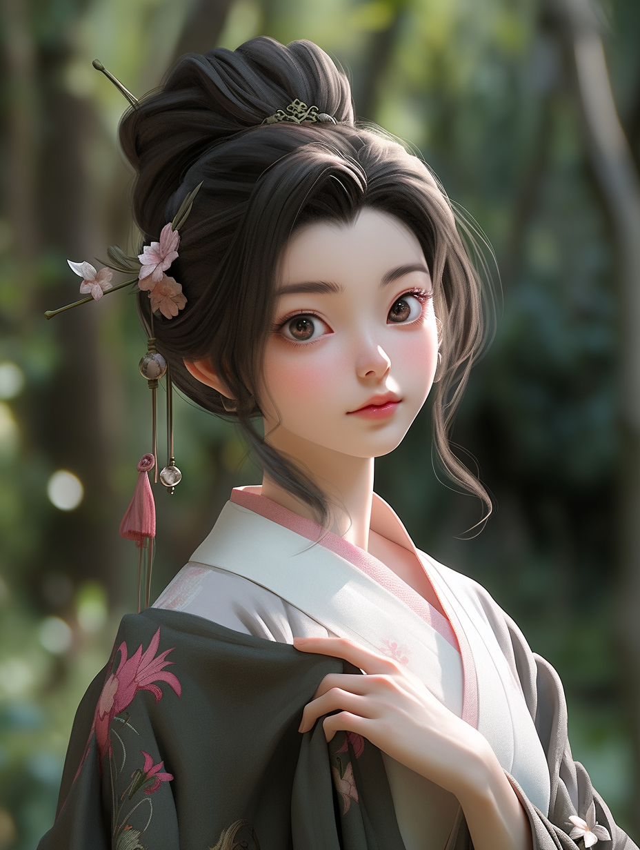 AI生成汉服女孩图片免费下载