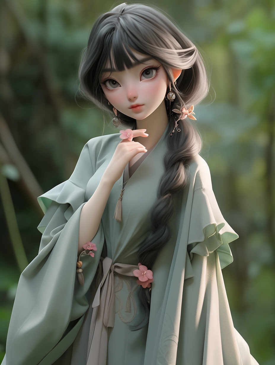 AI绘画古风美人图片