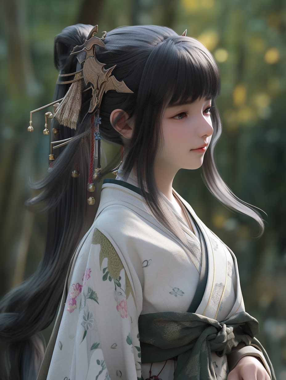 AI绘画古风美人图片