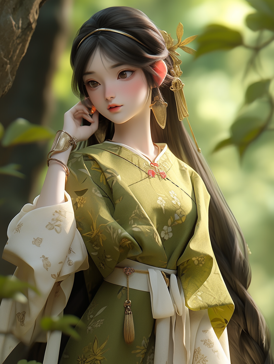 AI生成汉服女孩图片免费下载