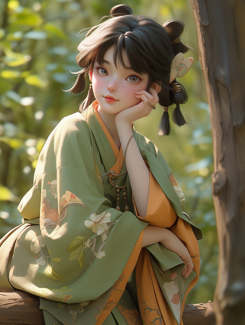 3D可爱女孩图片免费下载