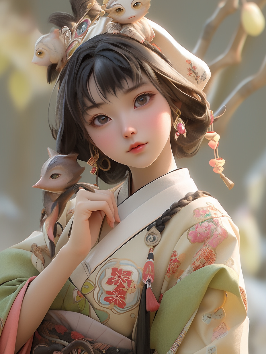 AI绘画古风美人图片