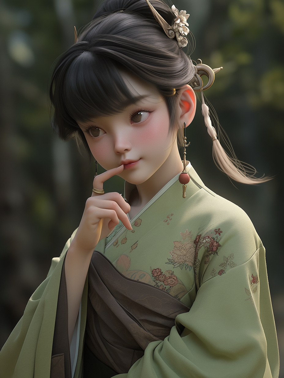 AI生成汉服女孩图片免费下载