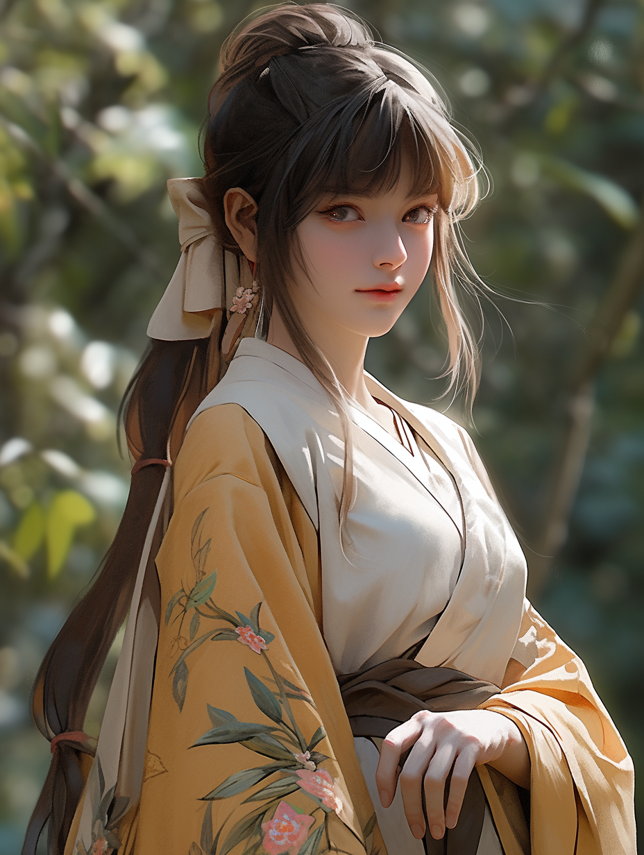 AI生成汉服女孩图片免费下载