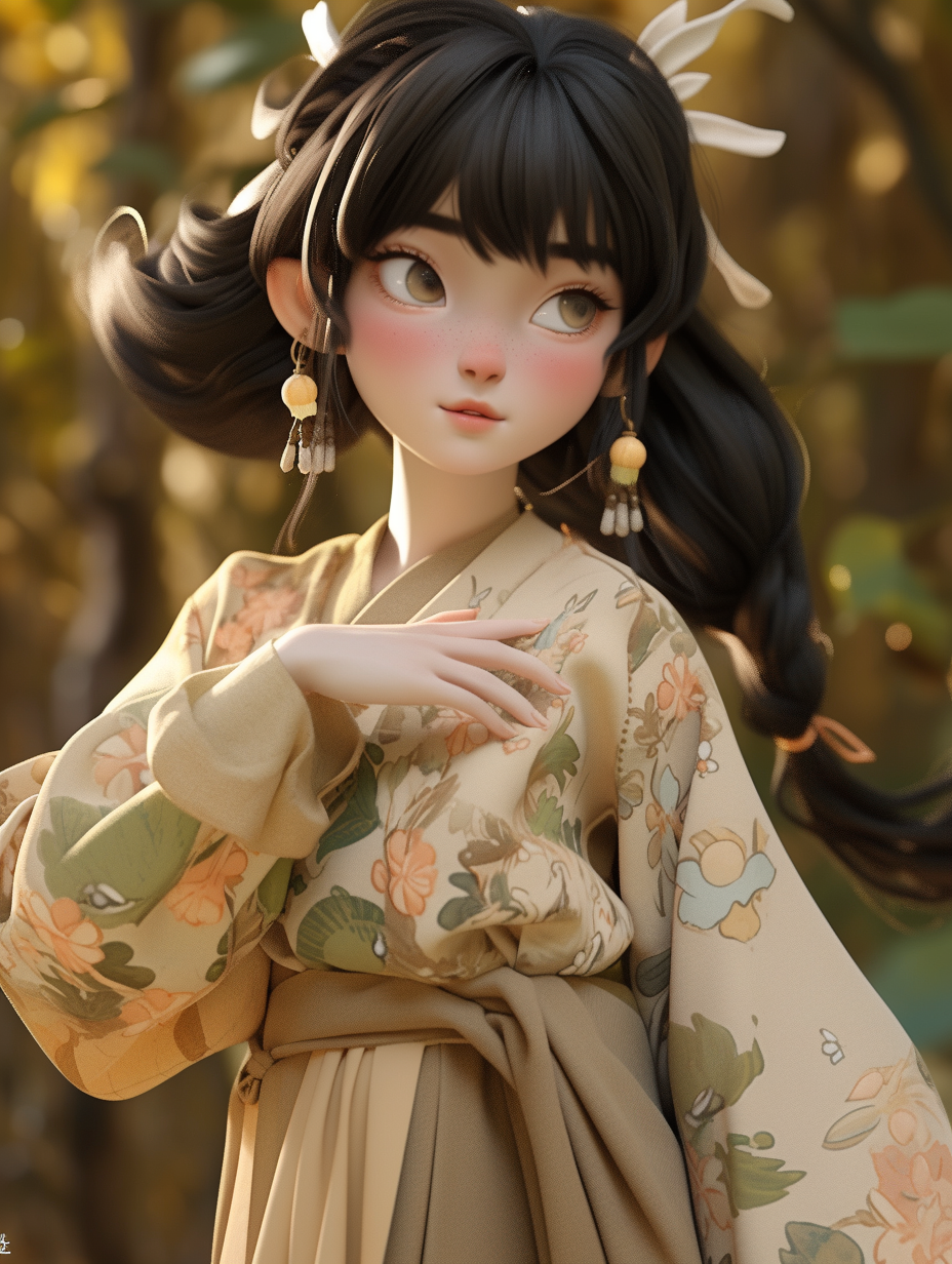 3d古风女孩图片免费下载