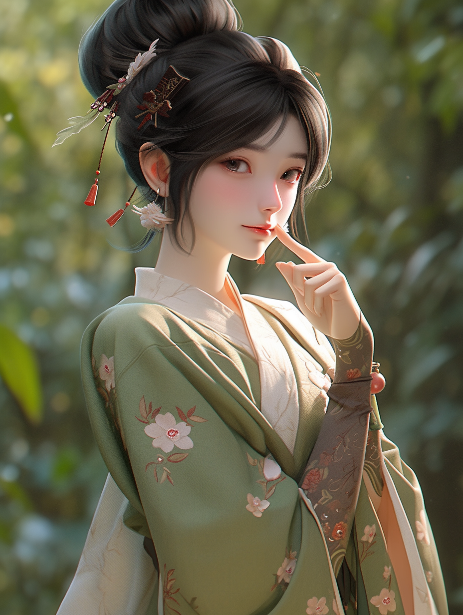 AI绘画古风美人图片