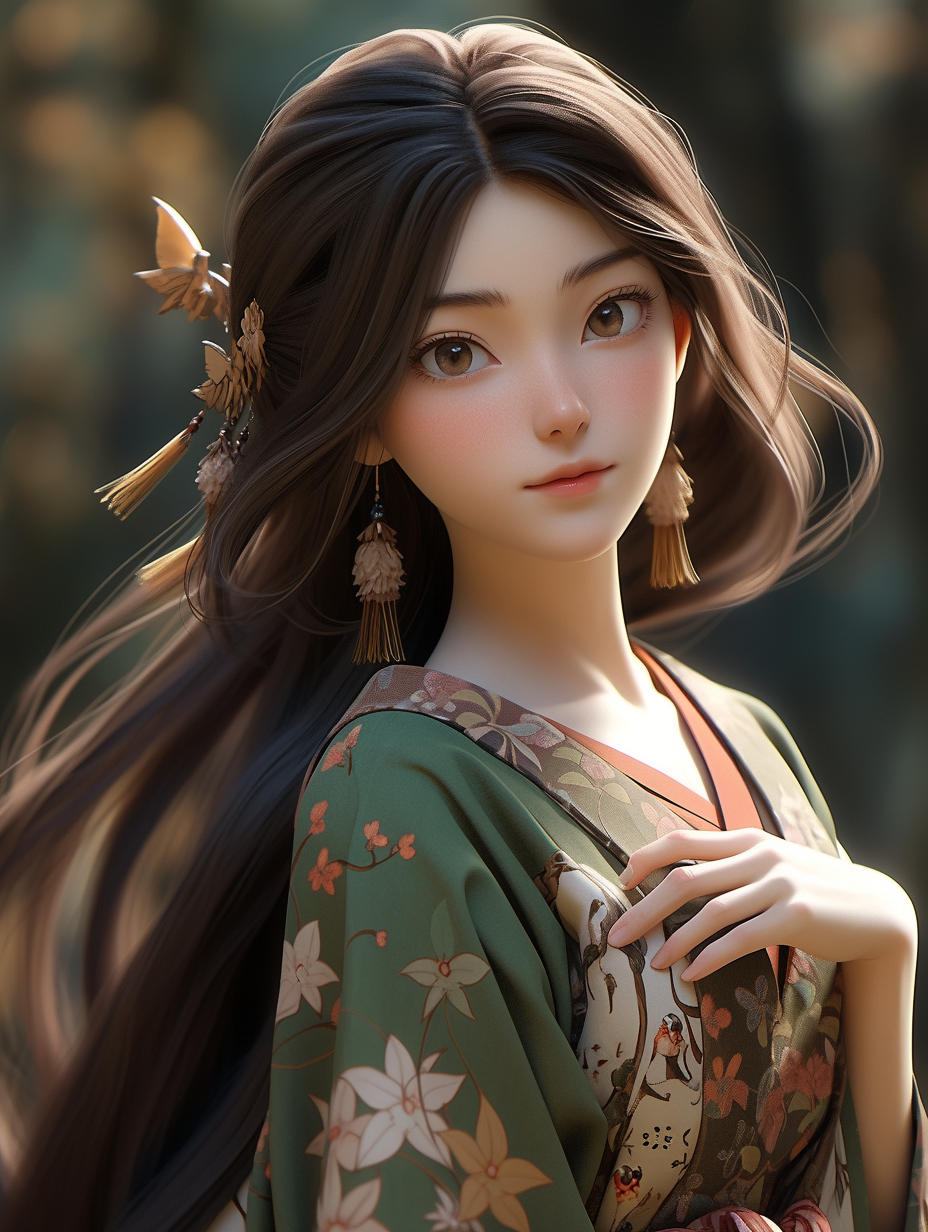 AI生成汉服女孩图片免费下载