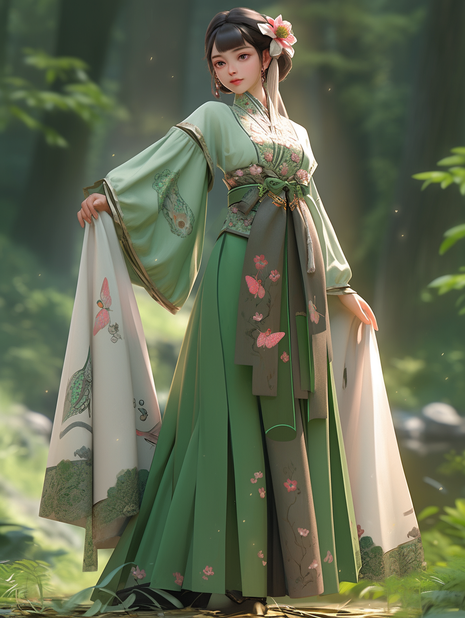 AI生成汉服女孩图片免费下载