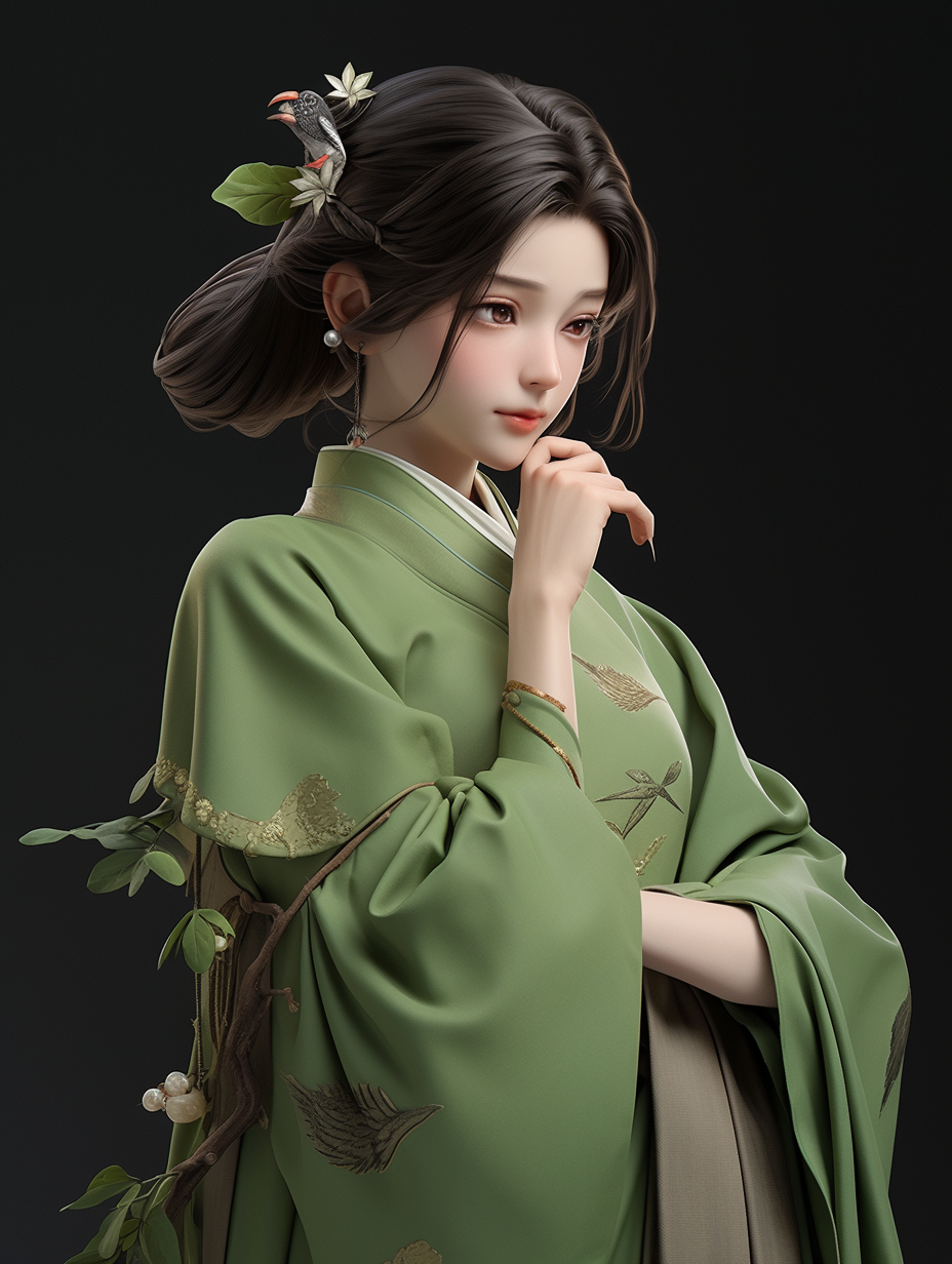 3d古风女孩图片免费下载