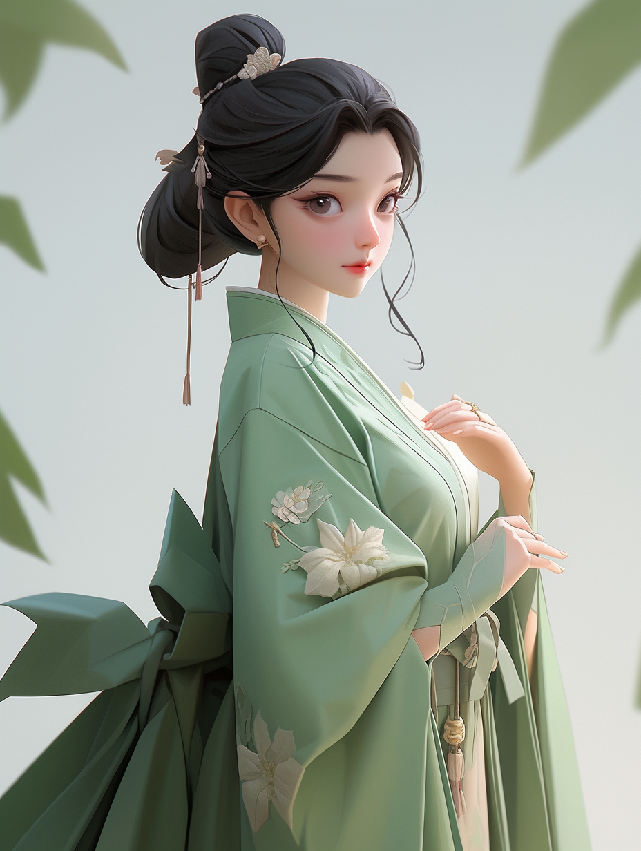 3d古风女孩图片免费下载