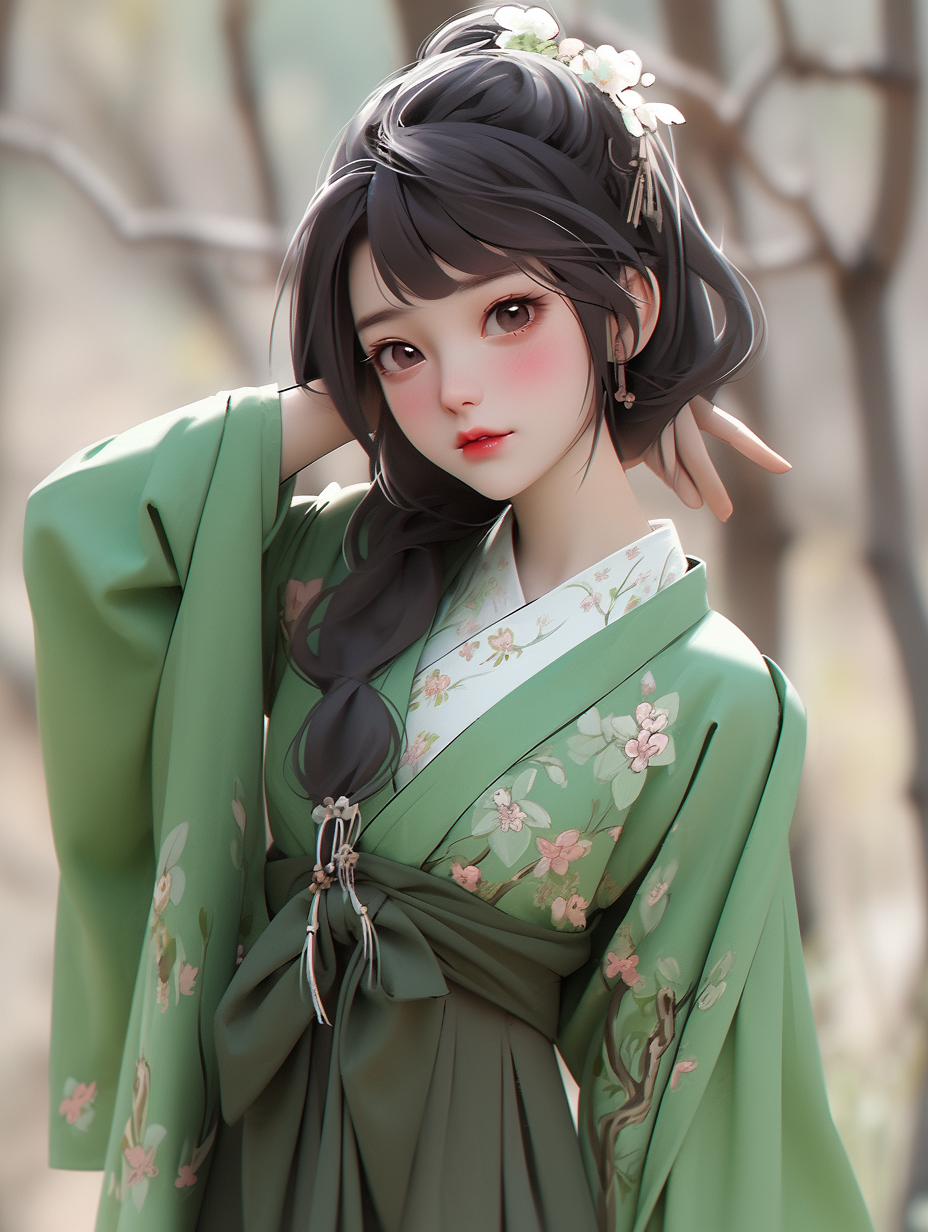 3d古风女孩图片免费下载