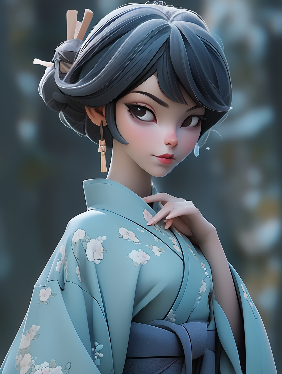 3D可爱女孩图片免费下载