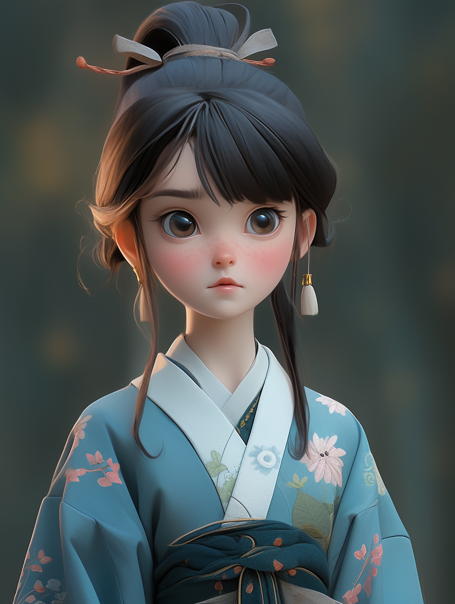 3D可爱女孩图片免费下载