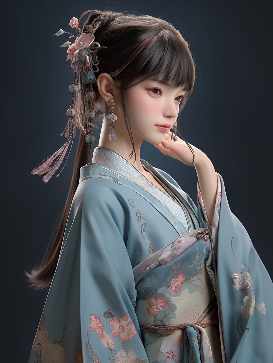 3d古风女孩图片免费下载