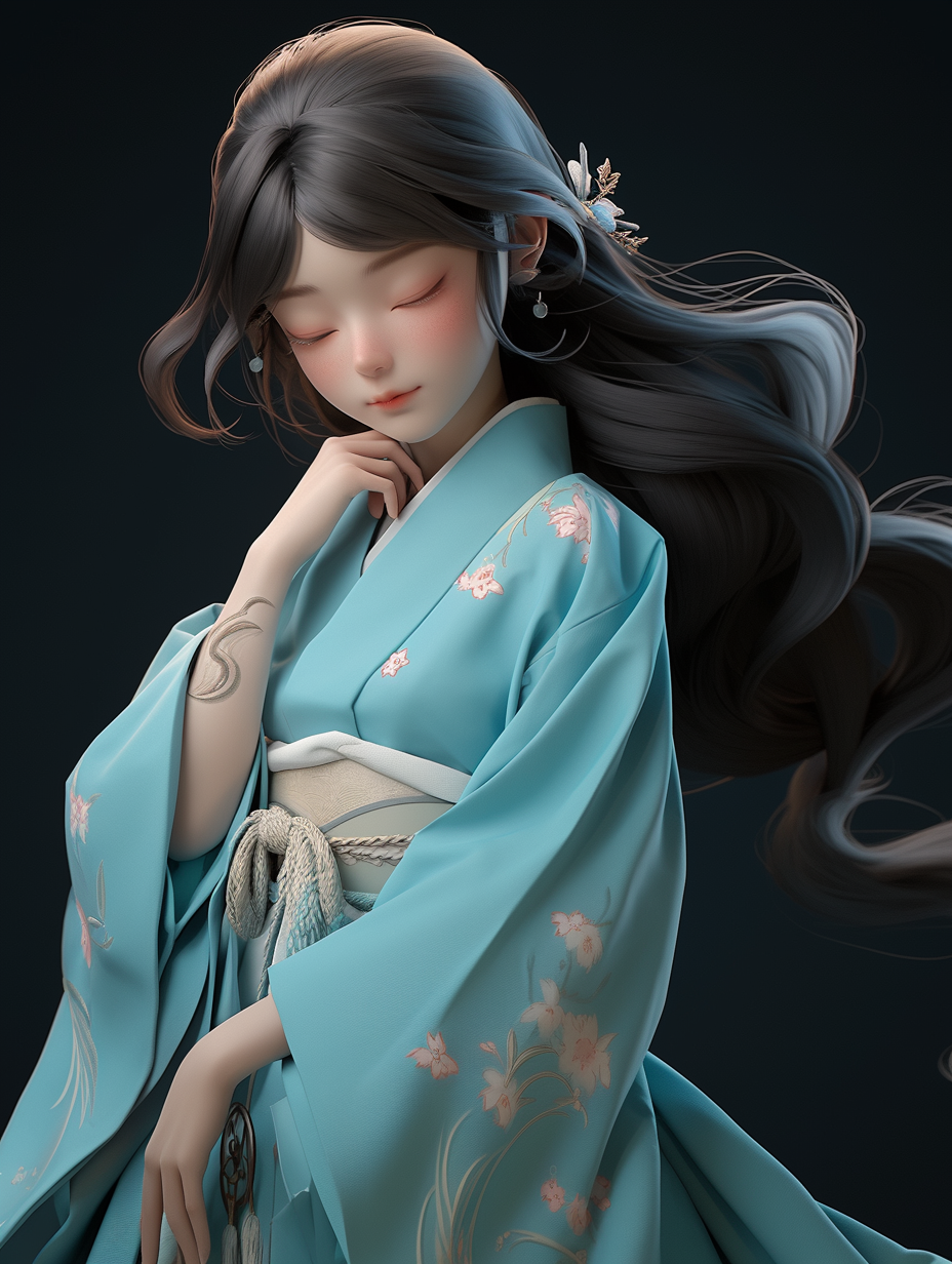 AI生成汉服女孩图片免费下载