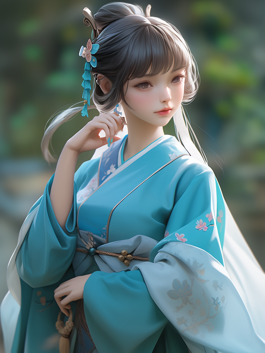 AI生成汉服女孩图片免费下载