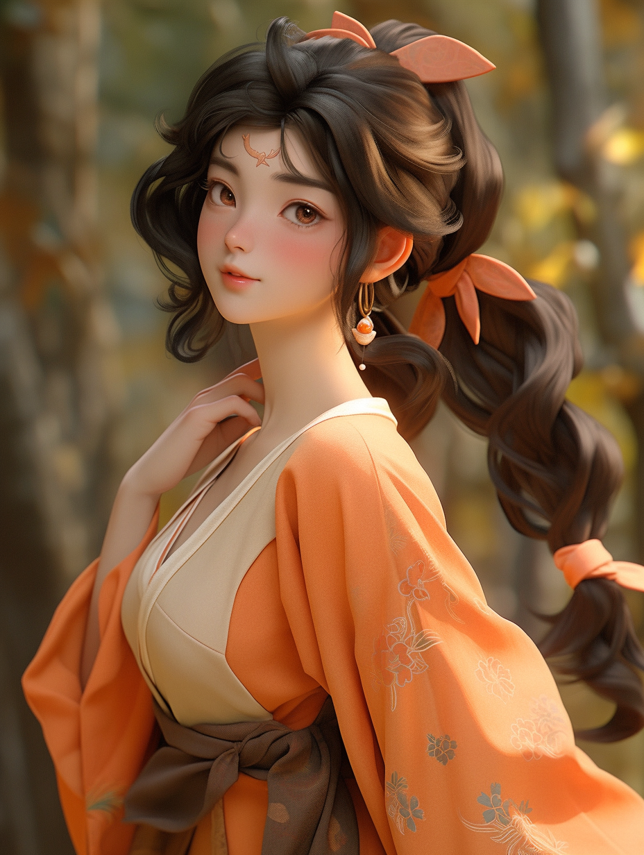 AI生成汉服女孩图片免费下载