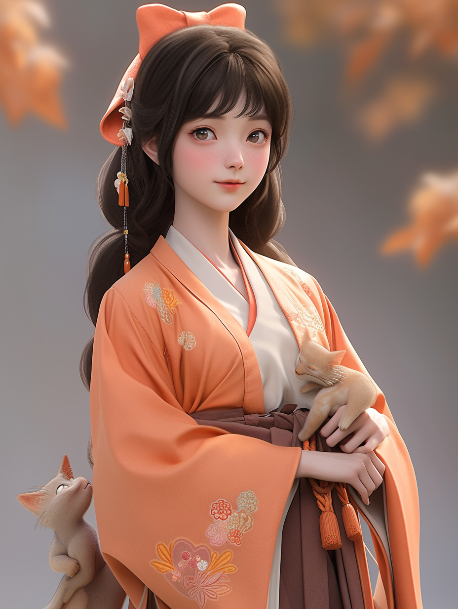 3D可爱女孩图片免费下载