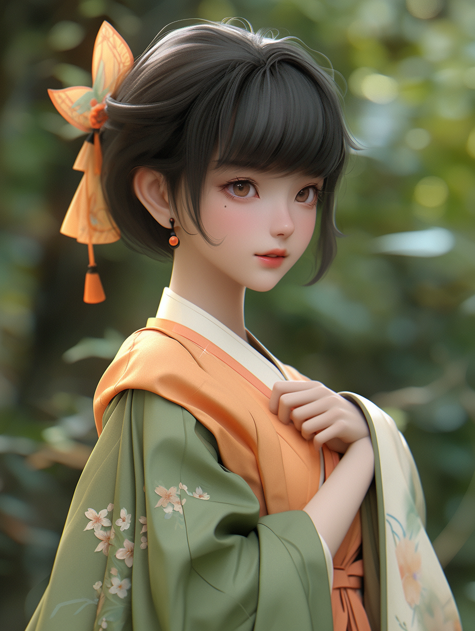 AI生成汉服女孩图片免费下载