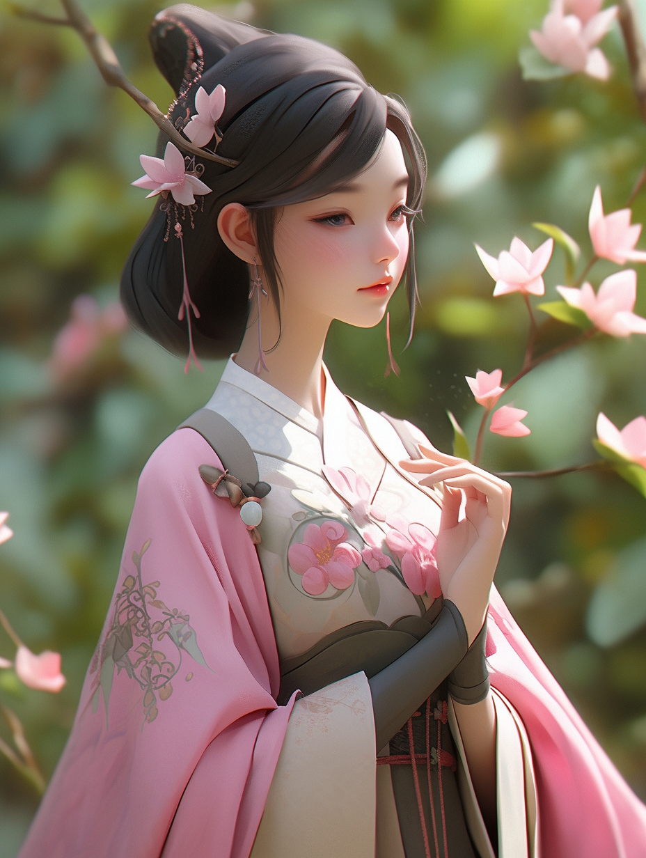 汉服女孩手机壁纸图片下载