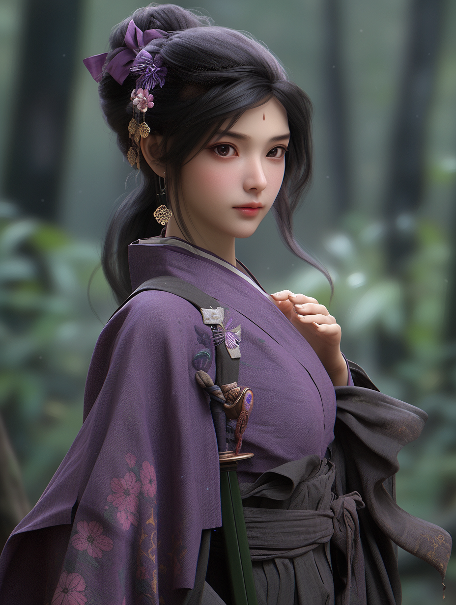 AI绘画古风美人图片