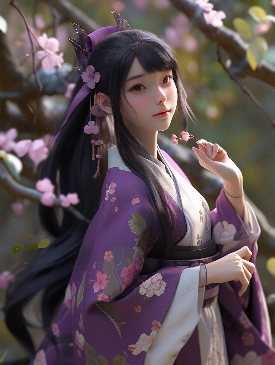 AI生成汉服女孩图片免费下载