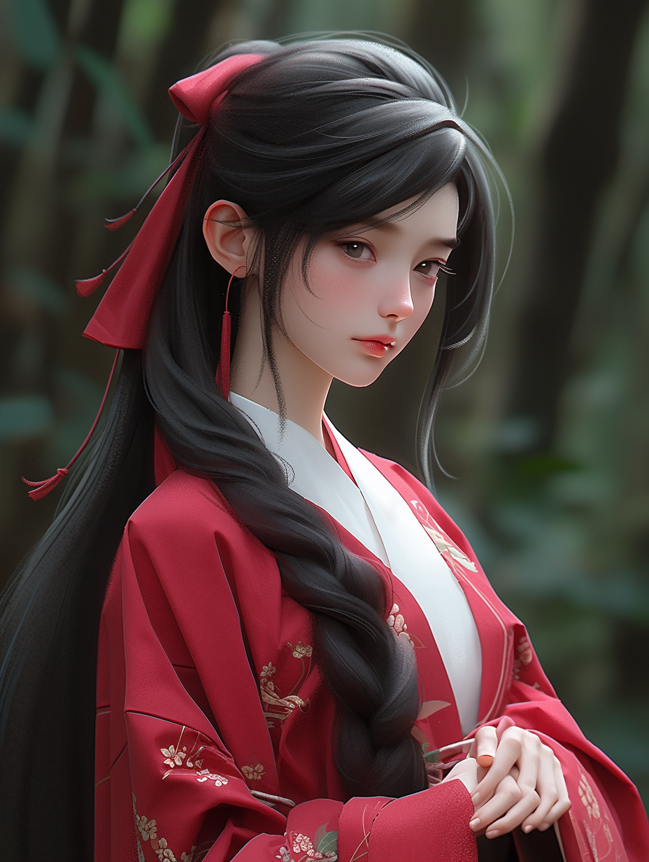 AI生成汉服女孩图片免费下载