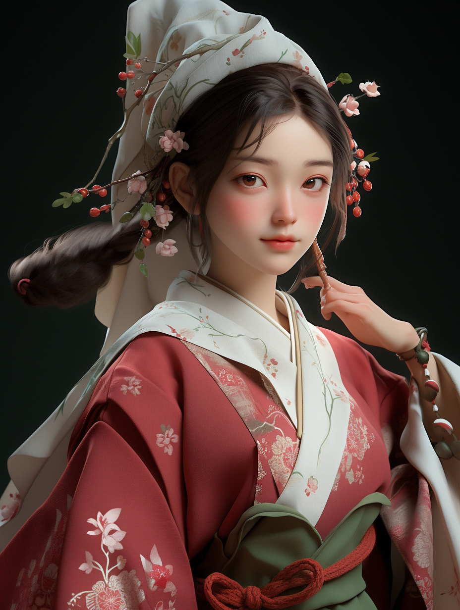 AI绘画古风美人图片