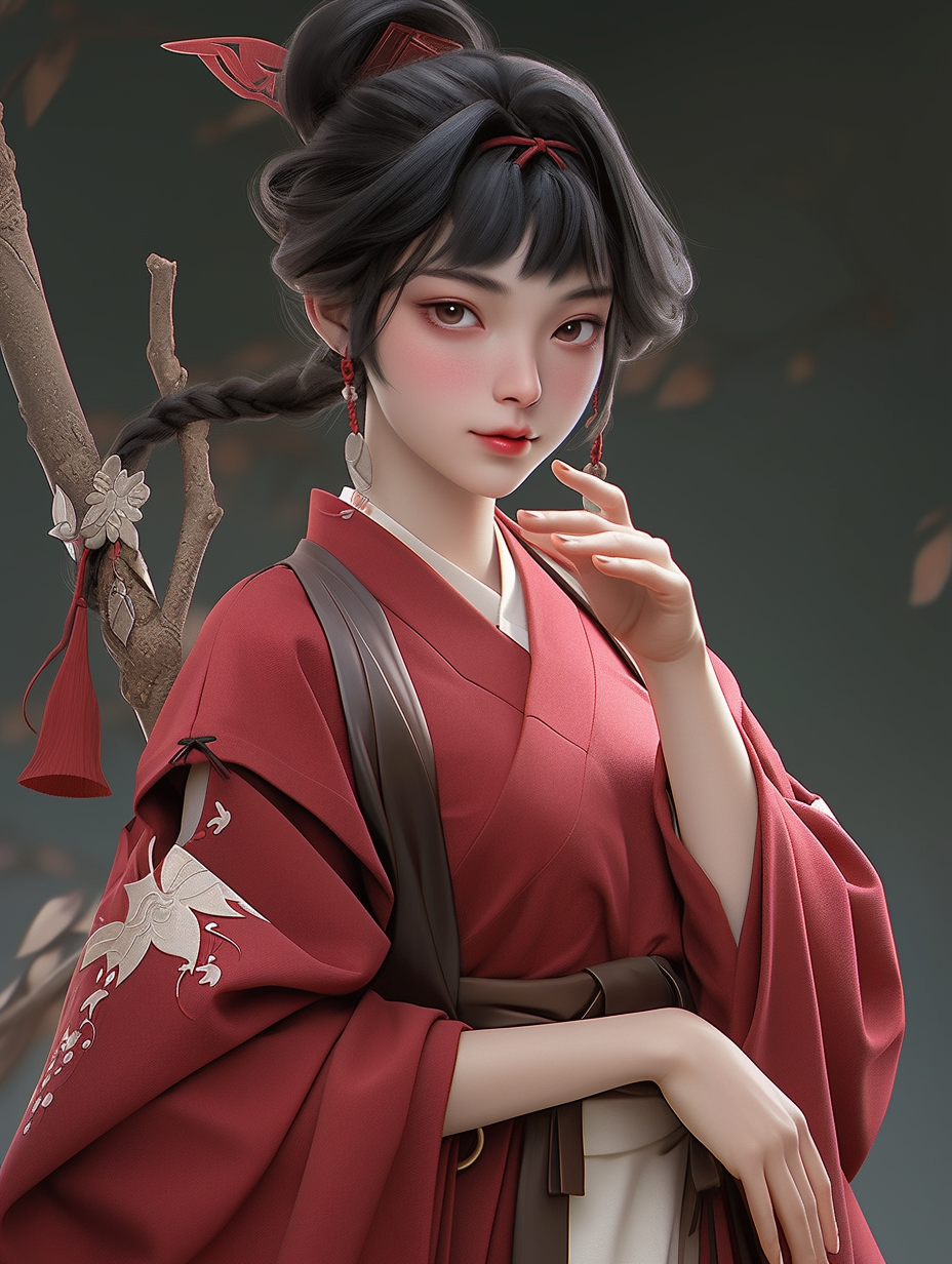 AI绘画古风美人图片