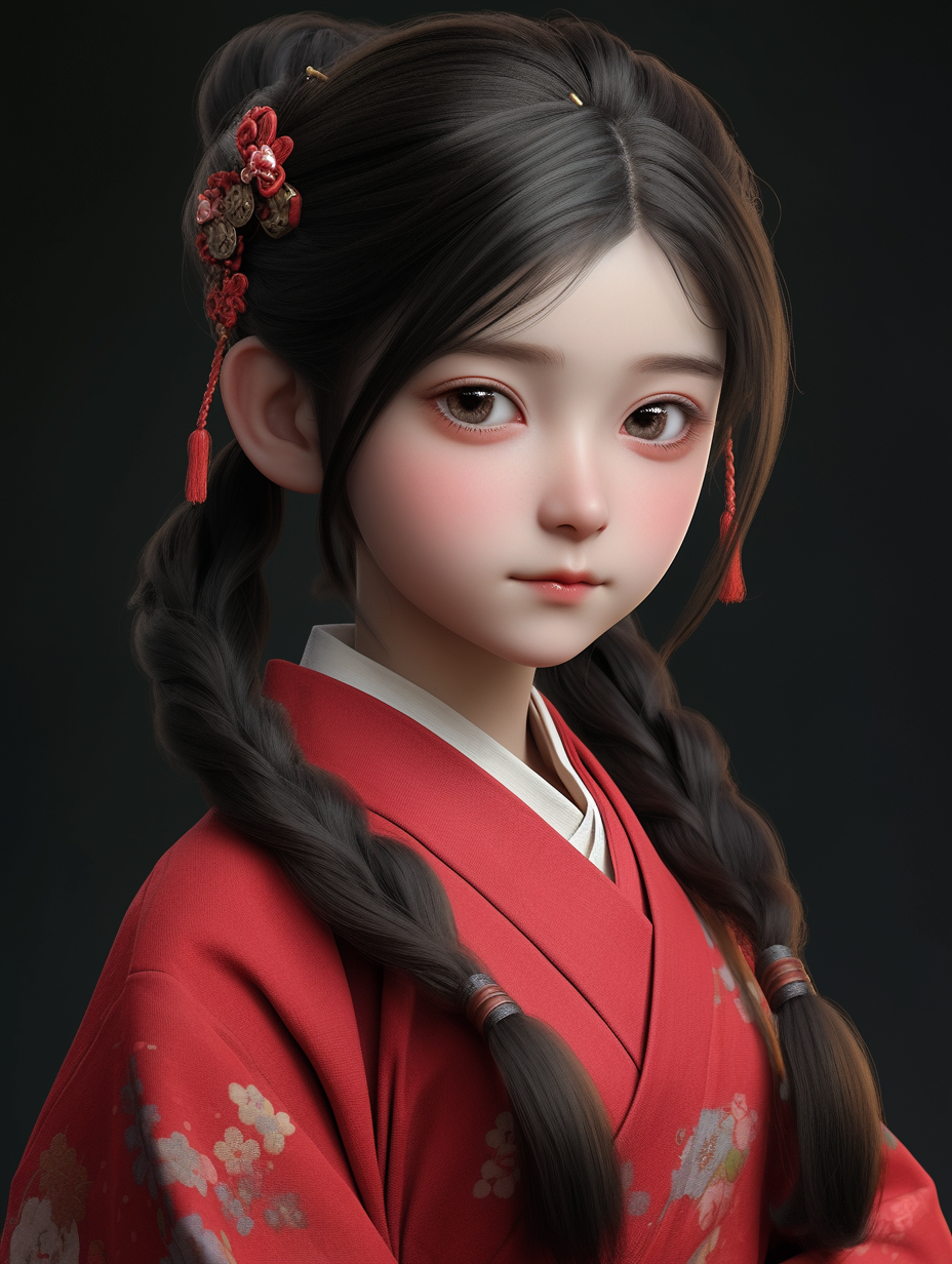 3D可爱女孩图片免费下载