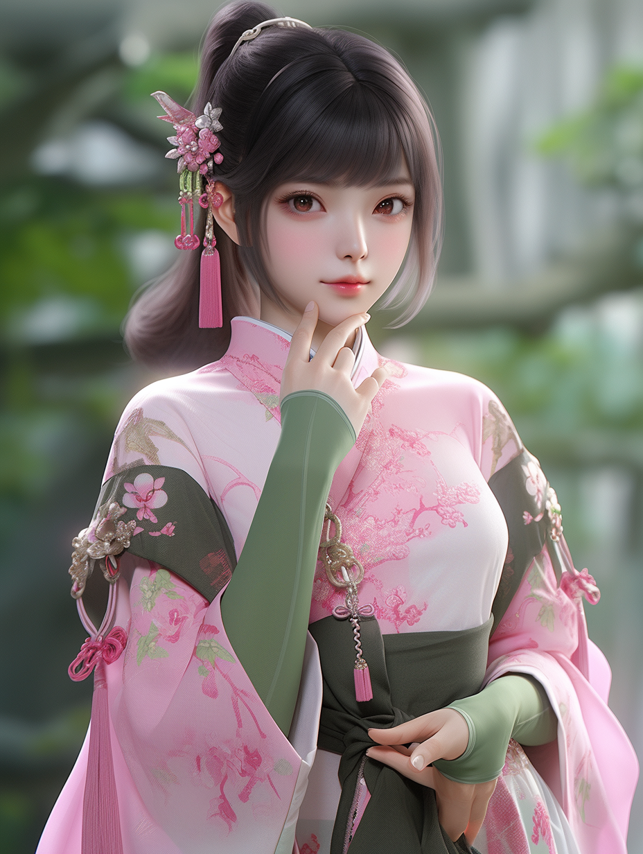 AI绘画古风美人图片