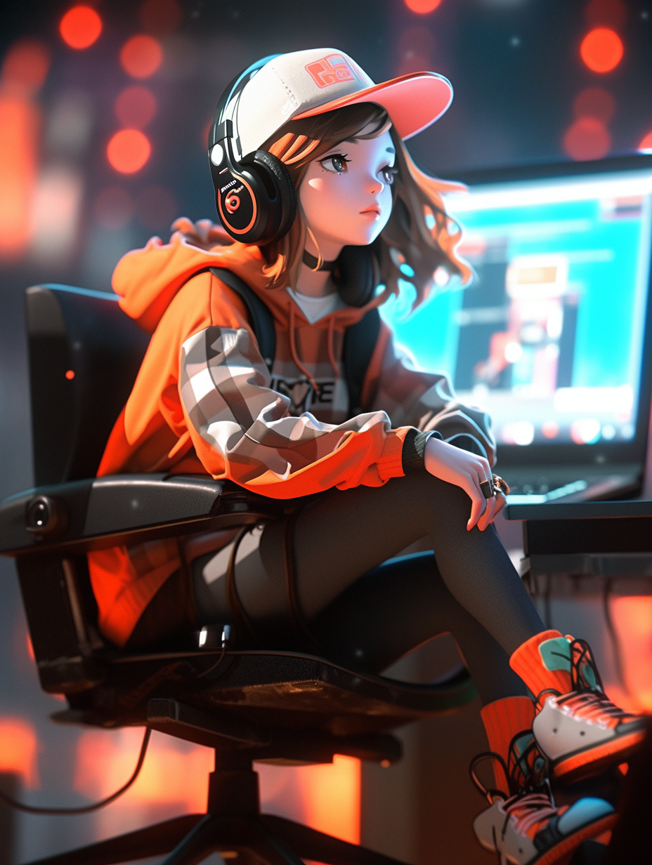 AI绘画3d女孩照片免费下载