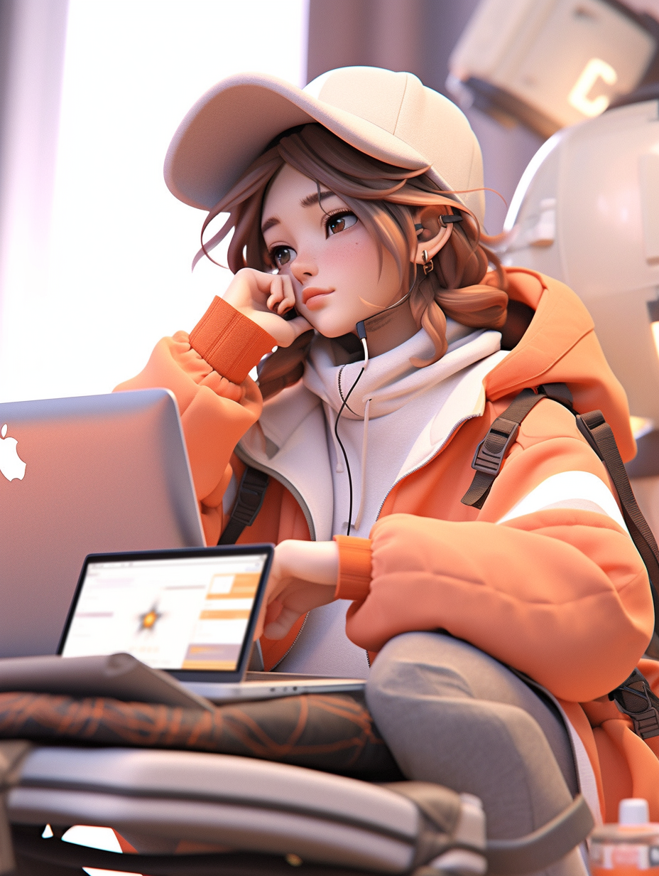 AI绘画3d女孩照片免费下载