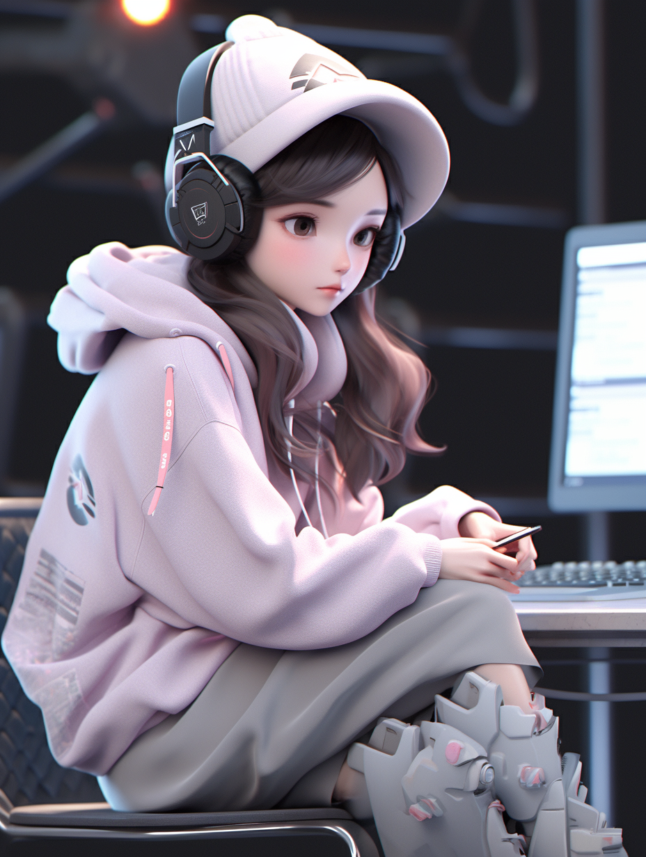 AI绘画3d美女照片免费下载